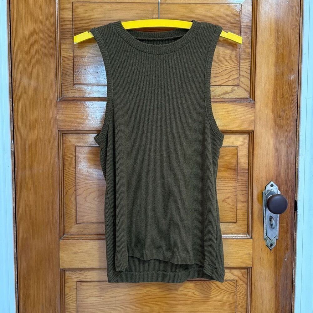 Madewell Olive Green Ribbed Sweater Tank Top Women’s Medium